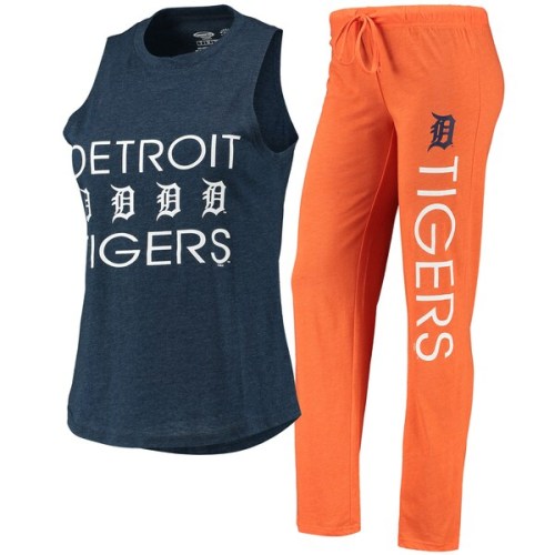 Detroit Tigers Concepts Sport Women's Meter Muscle Tank Top & Pants Sleep Set - Orange/Navy