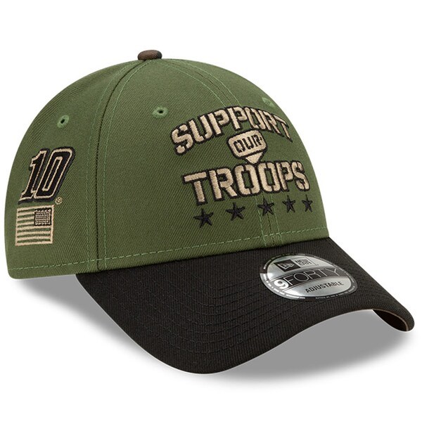 Aric Almirola New Era 9FORTY Support Our Troops Adjustable Hat - Green/Black