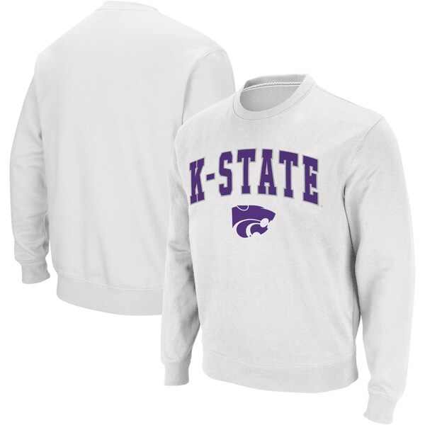 Kansas State Wildcats Colosseum Arch & Logo Crew Neck Sweatshirt - White