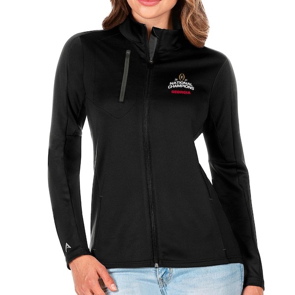 Georgia Bulldogs Antigua Women's College Football Playoff 2021 National Champions Generation Full-Zip Jacket - Black