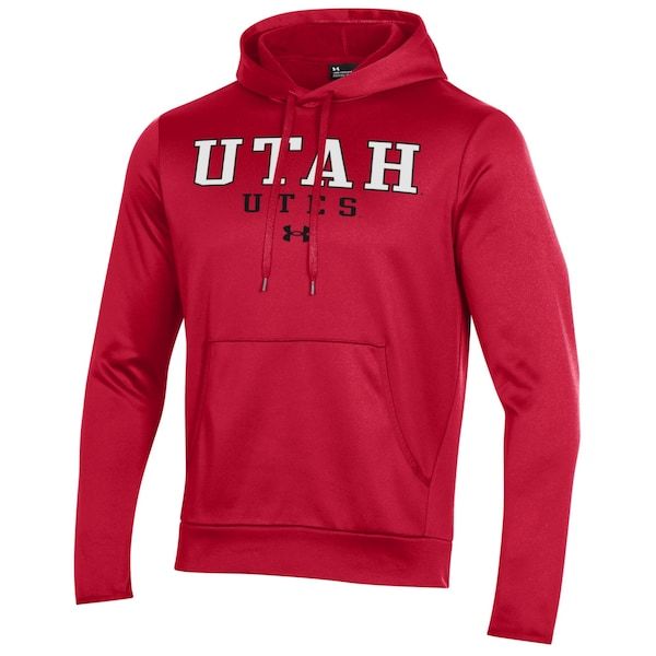 Utah Utes Under Armour Fleece Pullover Hoodie - Red