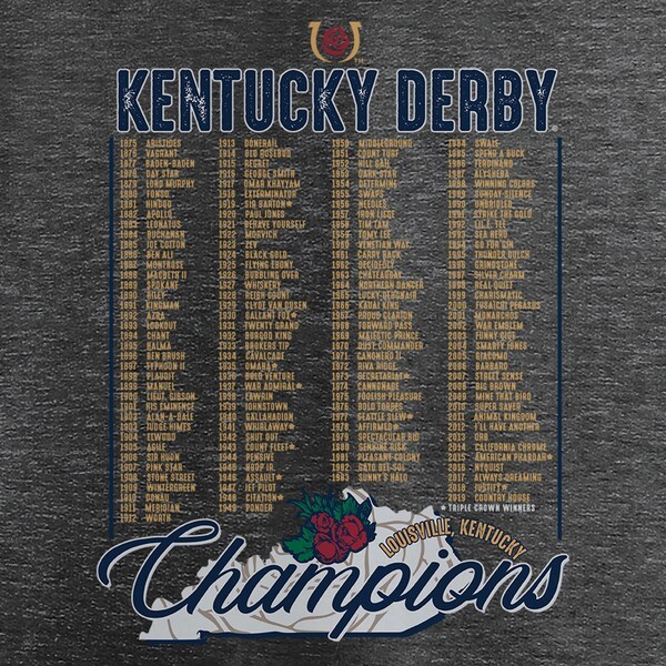 Kentucky Derby 146 Fanatics Branded Women's Past Champions V-Neck T-Shirt - Heather Gray