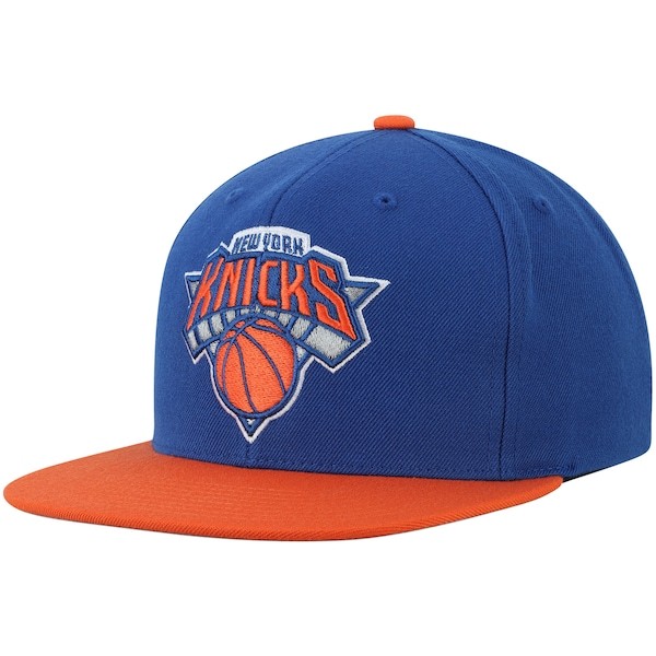 New York Knicks Mitchell & Ness Two-Tone Wool Snapback Hat - Blue/Orange