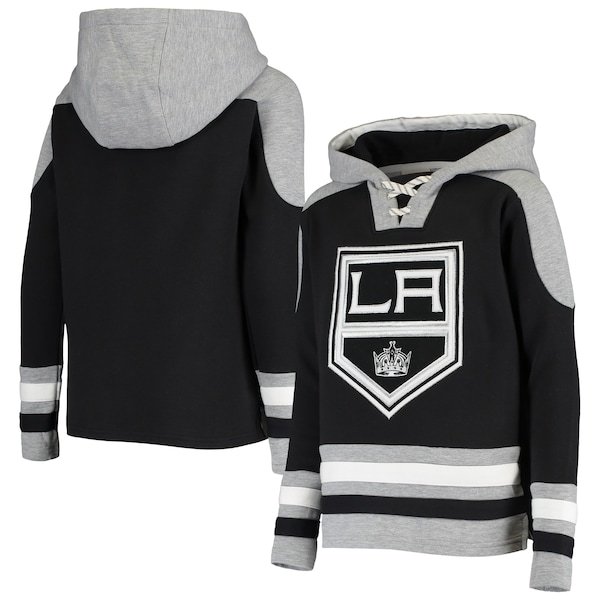 Los Angeles Kings Youth Ageless Must-Have Lace-Up Pullover Hoodie - Black
