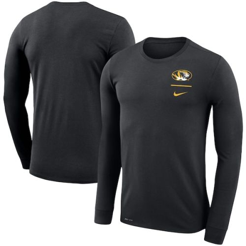 Missouri Tigers Nike Logo Stack Legend Performance Long Sleeve T-Shirt - Black