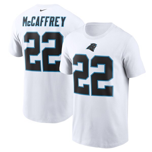 Christian McCaffrey Carolina Panthers Nike Name & Number T-Shirt - White
