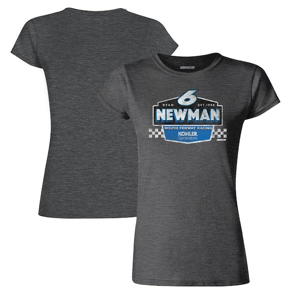 Ryan Newman Checkered Flag Women's Kohler Generators Vintage Duel T-Shirt - Heathered Charcoal