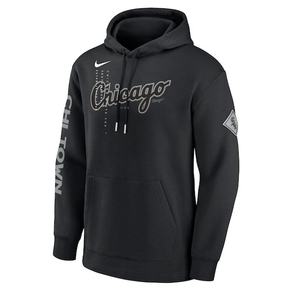 Chicago White Sox Nike Reflection Fleece Pullover Hoodie - Black