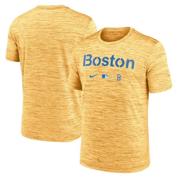 Boston Red Sox Nike Authentic Collection City Connect Velocity Performance T-Shirt - Gold