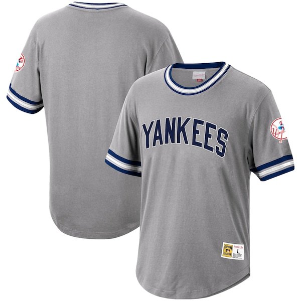 New York Yankees Mitchell & Ness Cooperstown Collection Wild Pitch Jersey T-Shirt - Gray