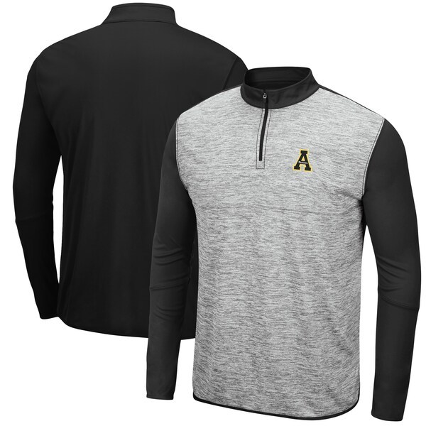 Appalachian State Mountaineers Colosseum Prospect Quarter-Zip Jacket - Heathered Gray/Black