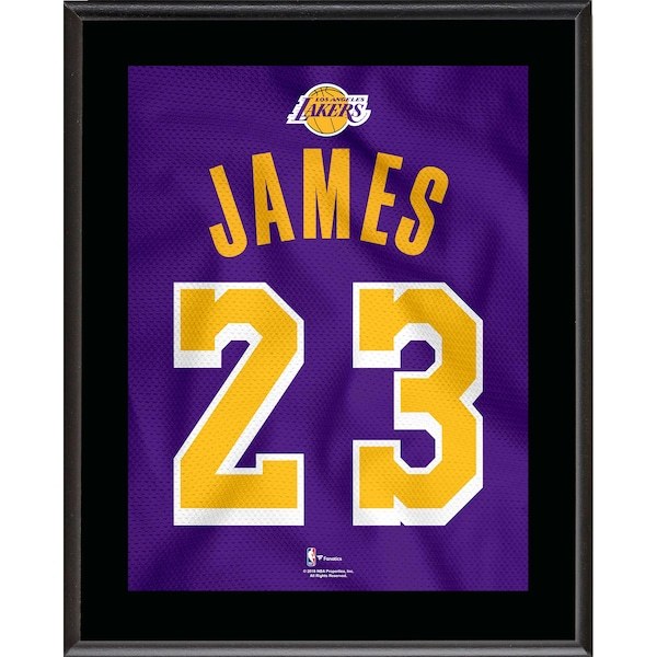 LeBron James Los Angeles Lakers Fanatics Authentic 10.5" x 13" Purple 2018-19 Jersey Style Number 23 Sublimated Plaque