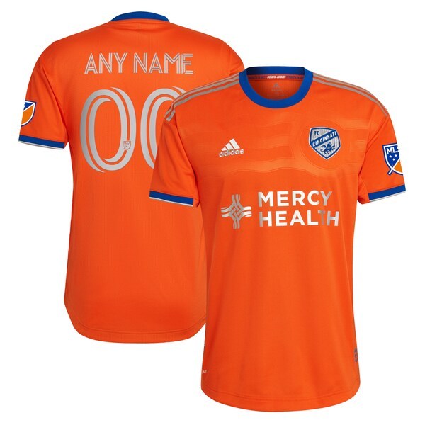 FC Cincinnati adidas 2022 Juncta Juvant Kit Authentic Custom Jersey - Orange