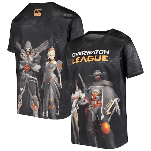 Overwatch League Gear Youth Fight as One Sublimated T-Shirt - Black