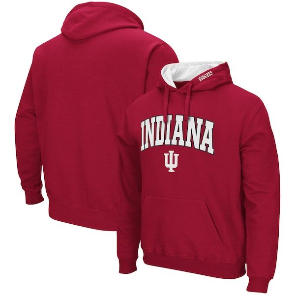 Indiana Hoosiers Colosseum Arch & Logo 3.0 Pullover Hoodie - Crimson