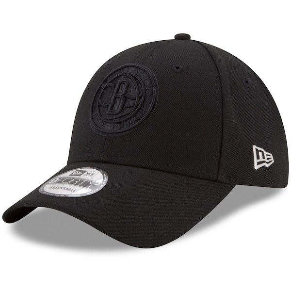 Brooklyn Nets New Era 9FORTY Adjustable Hat - Black