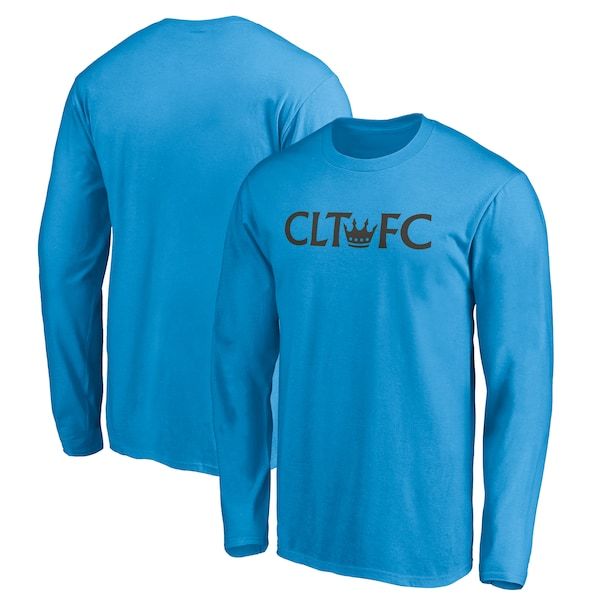 Charlotte FC Fanatics Branded Secondary Logo Long Sleeve T-Shirt - Blue