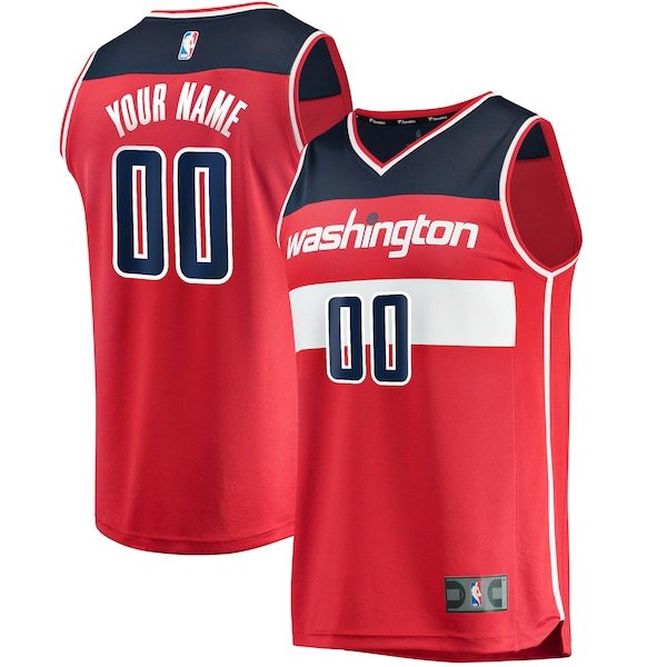 Washington Wizards Fanatics Branded Fast Break Custom Replica Jersey Red - Icon Edition