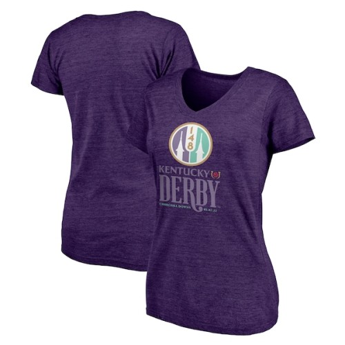 Kentucky Derby 148 Fanatics Branded Women's Tri-Blend V-Neck T-Shirt - Purple