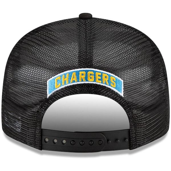 Los Angeles Chargers New Era Shade Trucker 9FIFTY Snapback Hat - Black