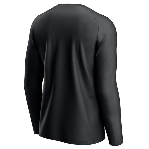 Wisconsin Badgers Fanatics Branded Quick Slant Raglan Long Sleeve T-Shirt - Black