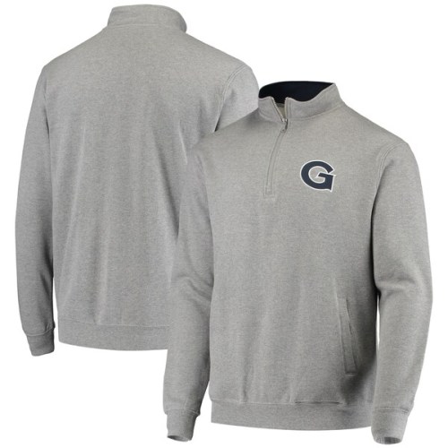 Georgetown Hoyas Colosseum Tortugas Logo Quarter-Zip Jacket - Heathered Gray
