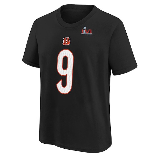 Joe Burrow Cincinnati Bengals Nike Preschool Super Bowl LVI Bound Name & Number T-Shirt - Black