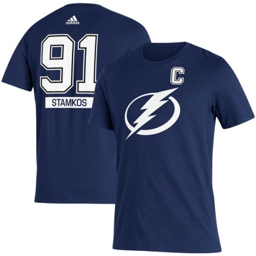 Steven Stamkos Tampa Bay Lightning adidas Captain Patch Name & Number T-Shirt - Blue