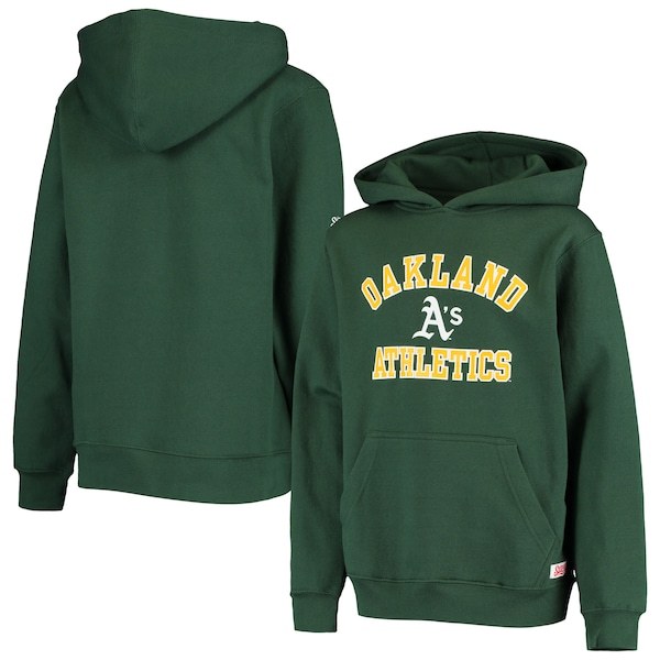 Oakland Athletics Stitches Youth Fleece Pullover Hoodie - Green