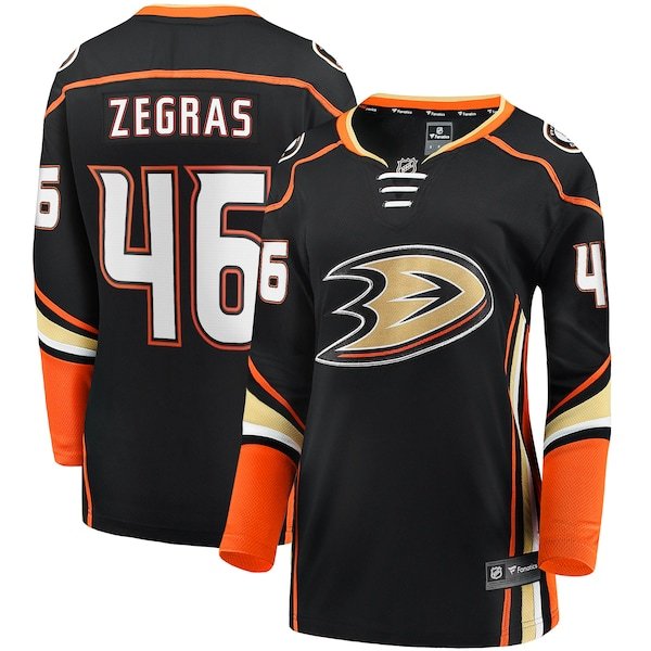 Trevor Zegras Anaheim Ducks Fanatics Branded Women's Home Breakaway Jersey - Black
