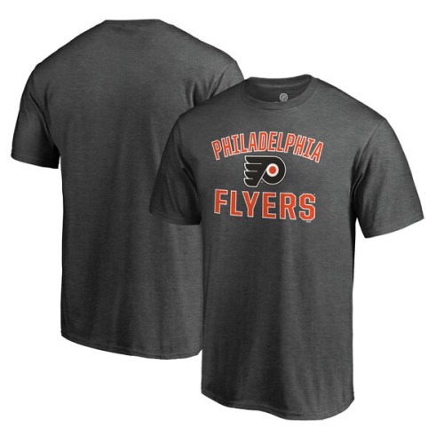 Philadelphia Flyers Fanatics Branded Team Victory Arch T-Shirt - Heathered Charcoal