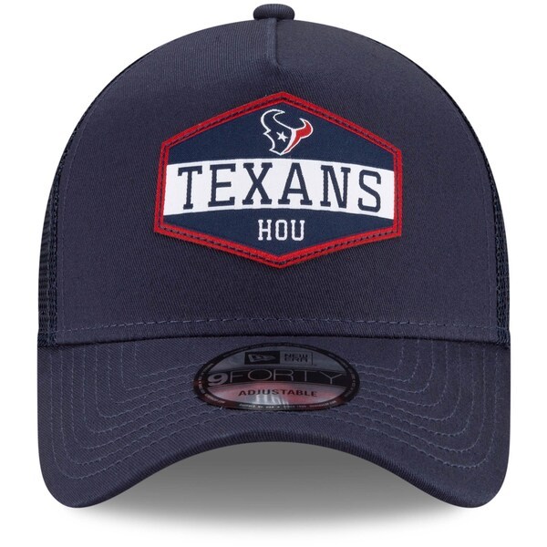 Houston Texans New Era Hex Flow A-Frame 9FORTY Snapback Hat - Navy