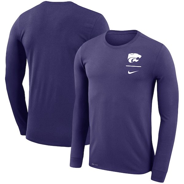 Kansas State Wildcats Nike Logo Stack Legend Performance Long Sleeve T-Shirt - Purple