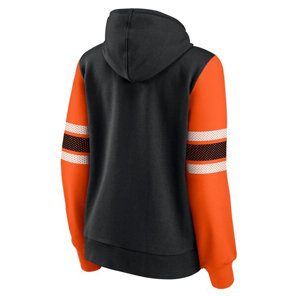 Philadelphia Flyers Fanatics Branded Women's Script Fleece Full-Zip Hoodie - Black/Orange