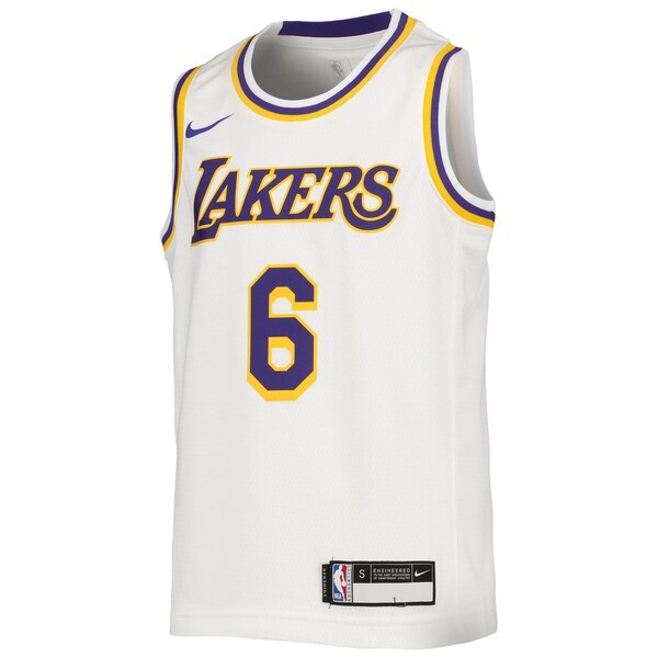 LeBron James Los Angeles Lakers Nike Youth 2020/21 Swingman Jersey - Association Edition - White
