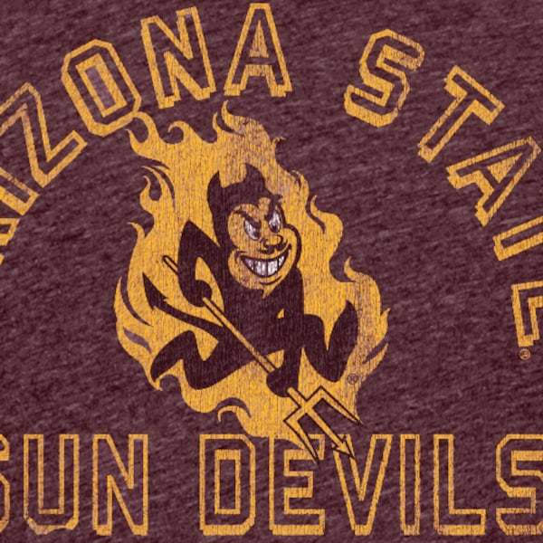 Arizona State Sun Devils Original Retro Brand Vintage Tri-Blend T-Shirt - Heathered Maroon
