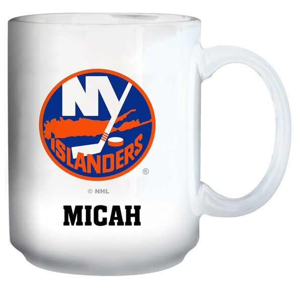 New York Islanders 15oz. Personalized Mug - White