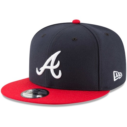 Atlanta Braves New Era Team Color 9FIFTY Snapback Hat - Navy/Red
