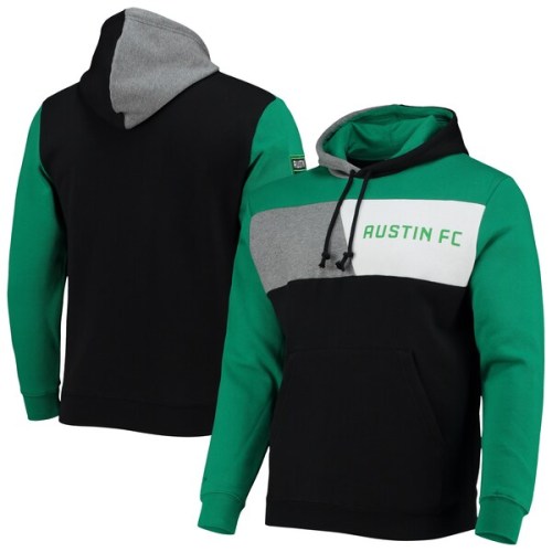 Austin FC Mitchell & Ness Colorblock Fleece Pullover Hoodie - Black/Green