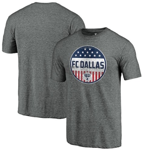FC Dallas Fanatics Branded Americana Parade Pin Tri-Blend T-Shirt - Gray