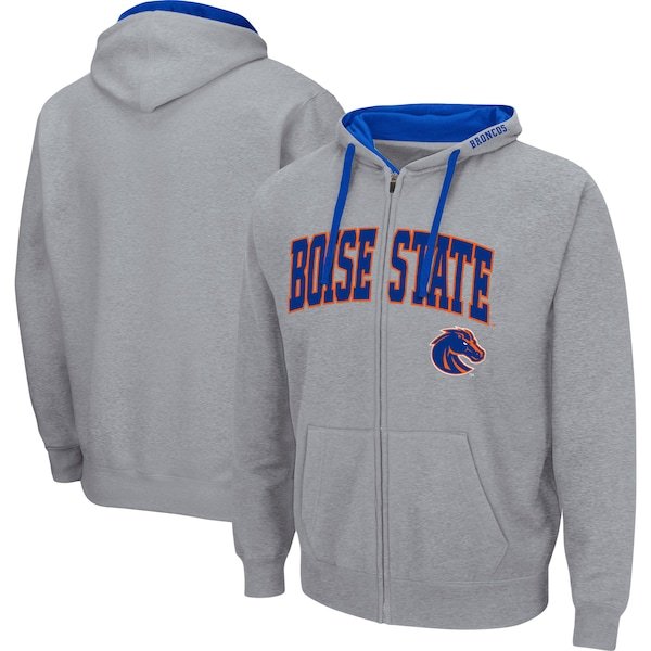 Boise State Broncos Colosseum Arch & Logo 2.0 Full-Zip Hoodie - Heathered Gray