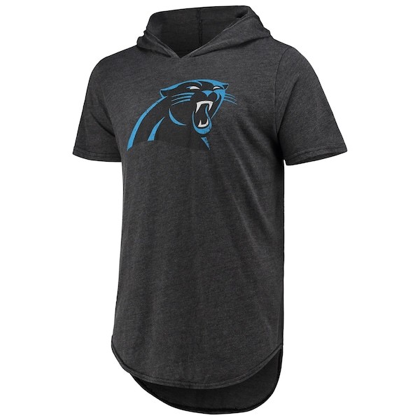 Carolina Panthers Majestic Threads Tri-Blend Hoodie T-Shirt - Black