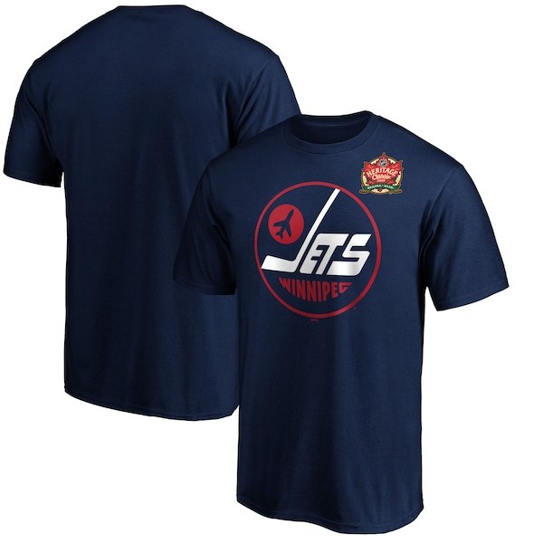 Winnipeg Jets Fanatics Branded 2019 Heritage Classic Primary Logo T-Shirt - Navy