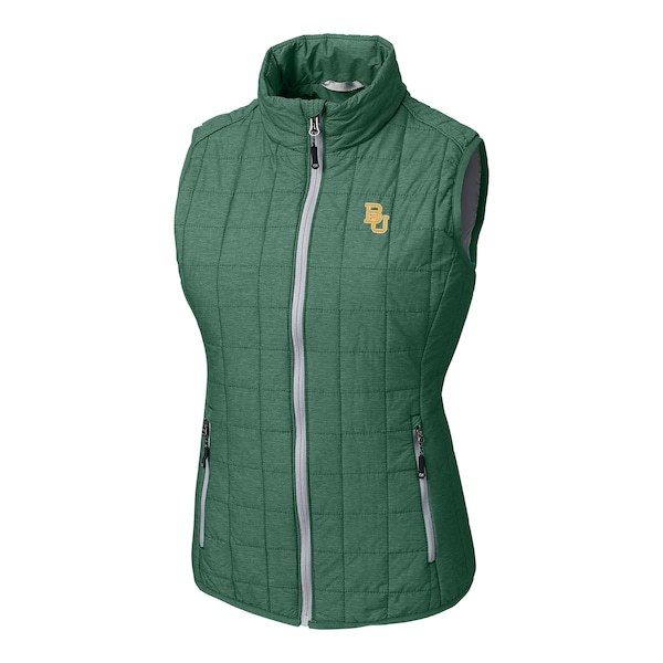 Baylor Bears Cutter & Buck Women's Rainier Full-Zip Puffer Vest - Green