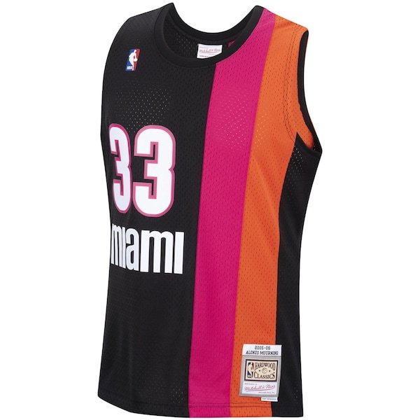 Alonzo Mourning Miami Heat Mitchell & Ness 2005-06 Hardwood Classics Swingman Jersey - Black