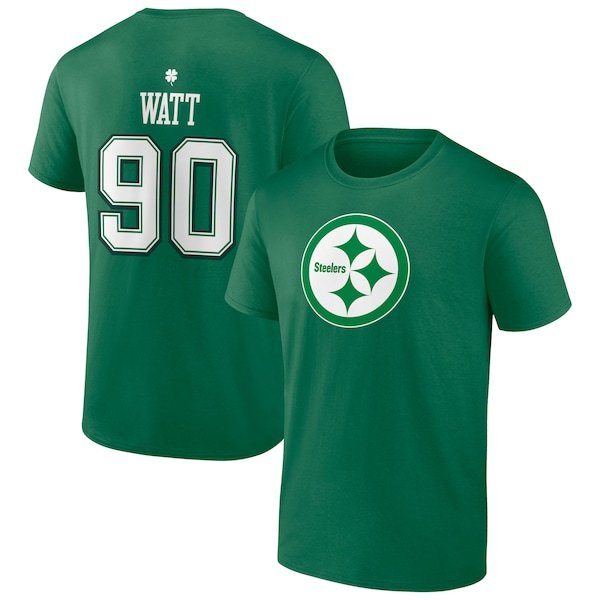 T.J. Watt Pittsburgh Steelers Fanatics Branded St. Patrick's Day Icon Player T-Shirt - Green