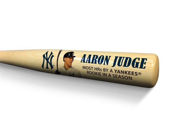 Aaron Judge New York Yankees Fanatics Authentic 34" Most Home Runs by a Yankee Rookie Hardwood Bat