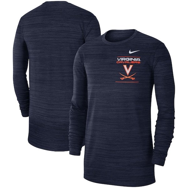 Virginia Cavaliers Nike 2021 Sideline Velocity Performance Long Sleeve T-Shirt - Navy