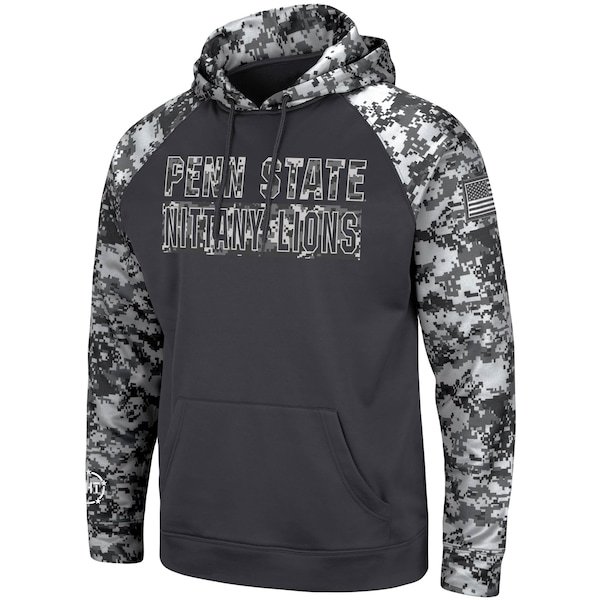 Penn State Nittany Lions Colosseum OHT Military Appreciation Digital Camo Pullover Hoodie - Charcoal