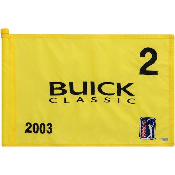PGA TOUR Fanatics Authentic Event-Used #2 Yellow Pin Flag from The Buick Classic on June 19th to 22nd, 2003